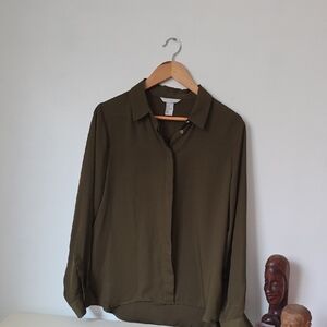 H&M Khaki Green Shirt